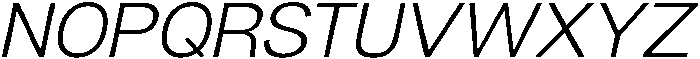Denova Light Semi Expanded Italic otf (300) Font UPPERCASE