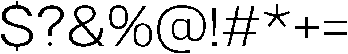 Denova Light Semi Expanded otf (300) Font OTHER CHARS