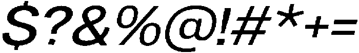 Denova Medium Semi Expanded Italic otf (500) Font OTHER CHARS