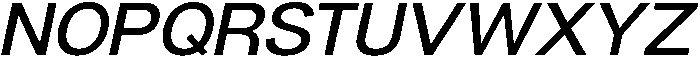 Denova Medium Semi Expanded Italic otf (500) Font UPPERCASE