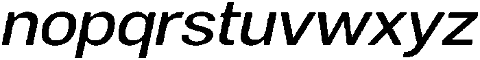 Denova Medium Semi Expanded Italic otf (500) Font LOWERCASE