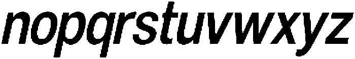Denova Semi Bold Condensed Italic otf (600) Font LOWERCASE