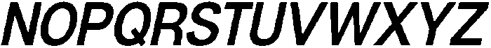 Denova Semi Bold Semi Condenced Italic otf (600) Font UPPERCASE