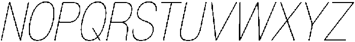 Denova Thin Condensed Italic otf (100) Font UPPERCASE