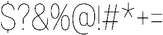 Denova Thin Condensed otf (100) Font OTHER CHARS