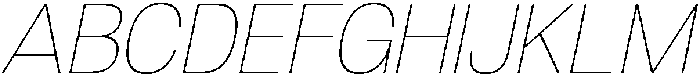 Denova Thin Italic otf (100) Font UPPERCASE