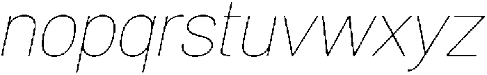 Denova Thin Italic otf (100) Font LOWERCASE