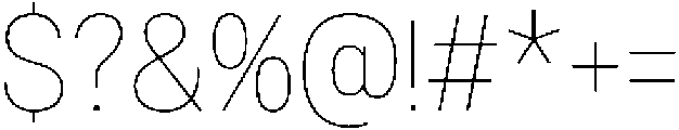 Denova Thin Semi Condenced otf (100) Font OTHER CHARS