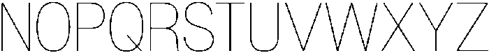 Denova Thin Semi Condenced otf (100) Font UPPERCASE