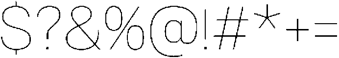 Denova Thin otf (100) Font OTHER CHARS