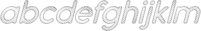 Dense Italic Dots 1 otf (400) Font LOWERCASE