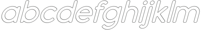 Dense Italic Outline 2 otf (400) Font LOWERCASE