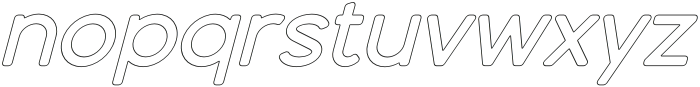 Dense Italic Outline 2 otf (400) Font LOWERCASE