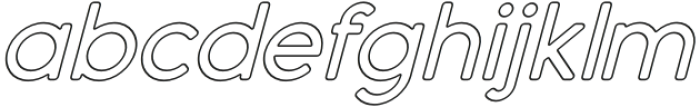 Dense Italic Outline 3 otf (400) Font LOWERCASE