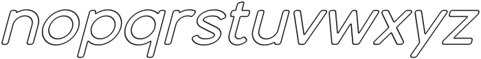 Dense Italic Outline 3 otf (400) Font LOWERCASE