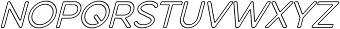 Dense Italic Outline 4 otf (400) Font UPPERCASE