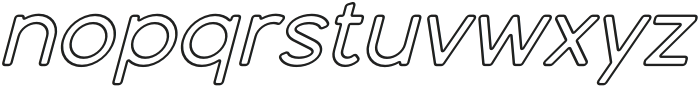 Dense Italic Outline 4 otf (400) Font LOWERCASE