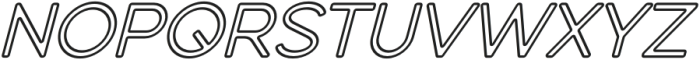 Dense Italic Outline 5 otf (400) Font UPPERCASE