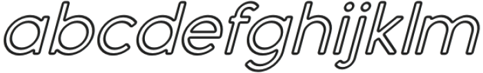 Dense Italic Outline 5 otf (400) Font LOWERCASE