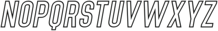 Denso Outline Italic otf (400) Font UPPERCASE