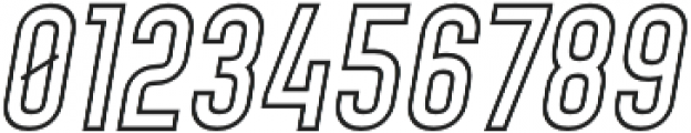Denso Regular Outline Italic otf (400) Font OTHER CHARS