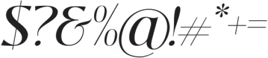 Deranie Italic otf (400) Font OTHER CHARS