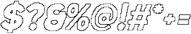 Derian Pixel Outline otf (400) Font OTHER CHARS