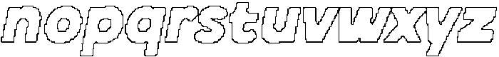 Derian Pixel Outline otf (400) Font LOWERCASE