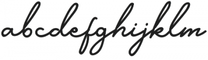 Designer Signature Regular otf (400) Font LOWERCASE