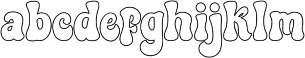 Destitch Outline ttf (400) Font LOWERCASE