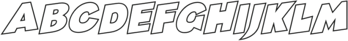 Detroit Comic Hop Outline otf (400) Font UPPERCASE