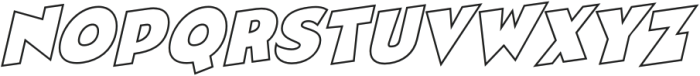 Detroit Comic Hop Outline otf (400) Font UPPERCASE