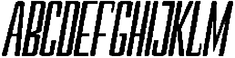 Devonika Bold Slanted Condensed otf (700) Font UPPERCASE