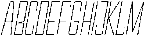 Devonika Extra Light Slanted Condensed otf (200) Font UPPERCASE
