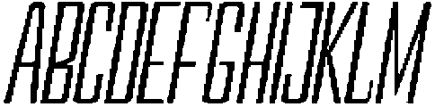 Devonika Medium Slanted Condensed otf (500) Font UPPERCASE