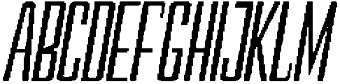 Devonika Semi Bold Slanted Condensed otf (600) Font UPPERCASE