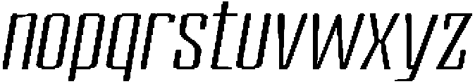 Devonika Slanted Expanded otf (400) Font LOWERCASE