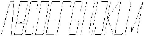 Devonika Thin Slanted Condensed otf (100) Font UPPERCASE