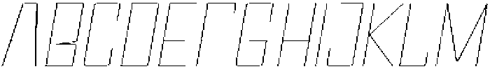 Devonika Thin Slanted Expanded otf (100) Font UPPERCASE