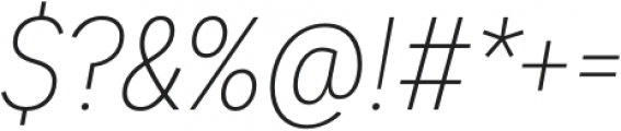 Dexa Pro Narrow Thin Italic otf (100) Font OTHER CHARS
