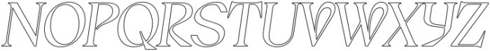 Dexurita Outline Italic otf (400) Font LOWERCASE