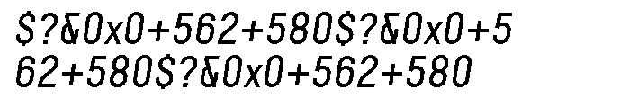 Decima Italic Font OTHER CHARS