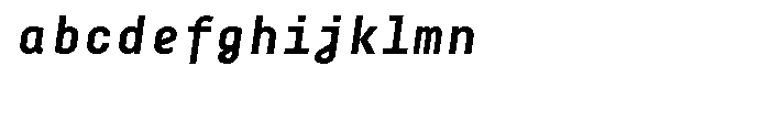 Decima Mono Bold Italic Font LOWERCASE