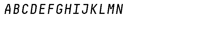 Decima Mono Italic Font UPPERCASE