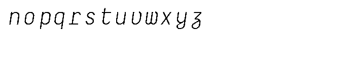 Decima Mono Light Italic Font LOWERCASE