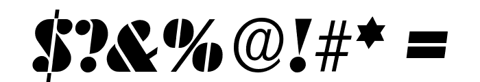 DekoBlackSerial-Italic Font OTHER CHARS