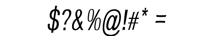 Delafino-CondensedItalic Font OTHER CHARS