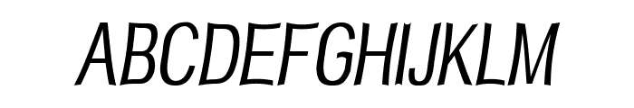 Delafino-CondensedItalic Font UPPERCASE