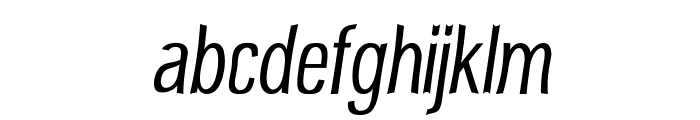 Delafino-CondensedItalic Font LOWERCASE