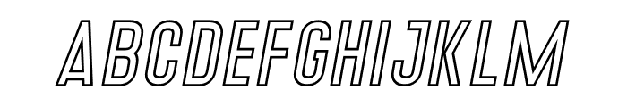 Denso Light Outline Italic Font LOWERCASE